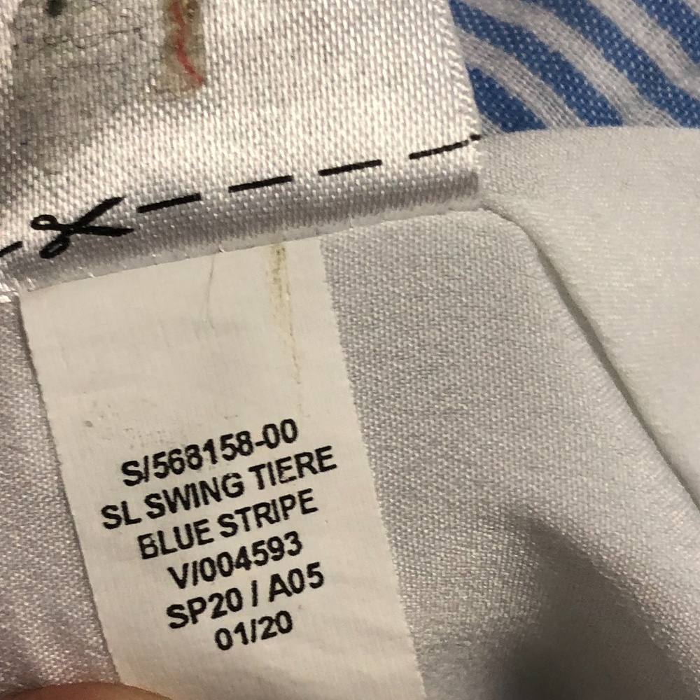 old navy swing tier blue stripe dress - Picture 6 of 7